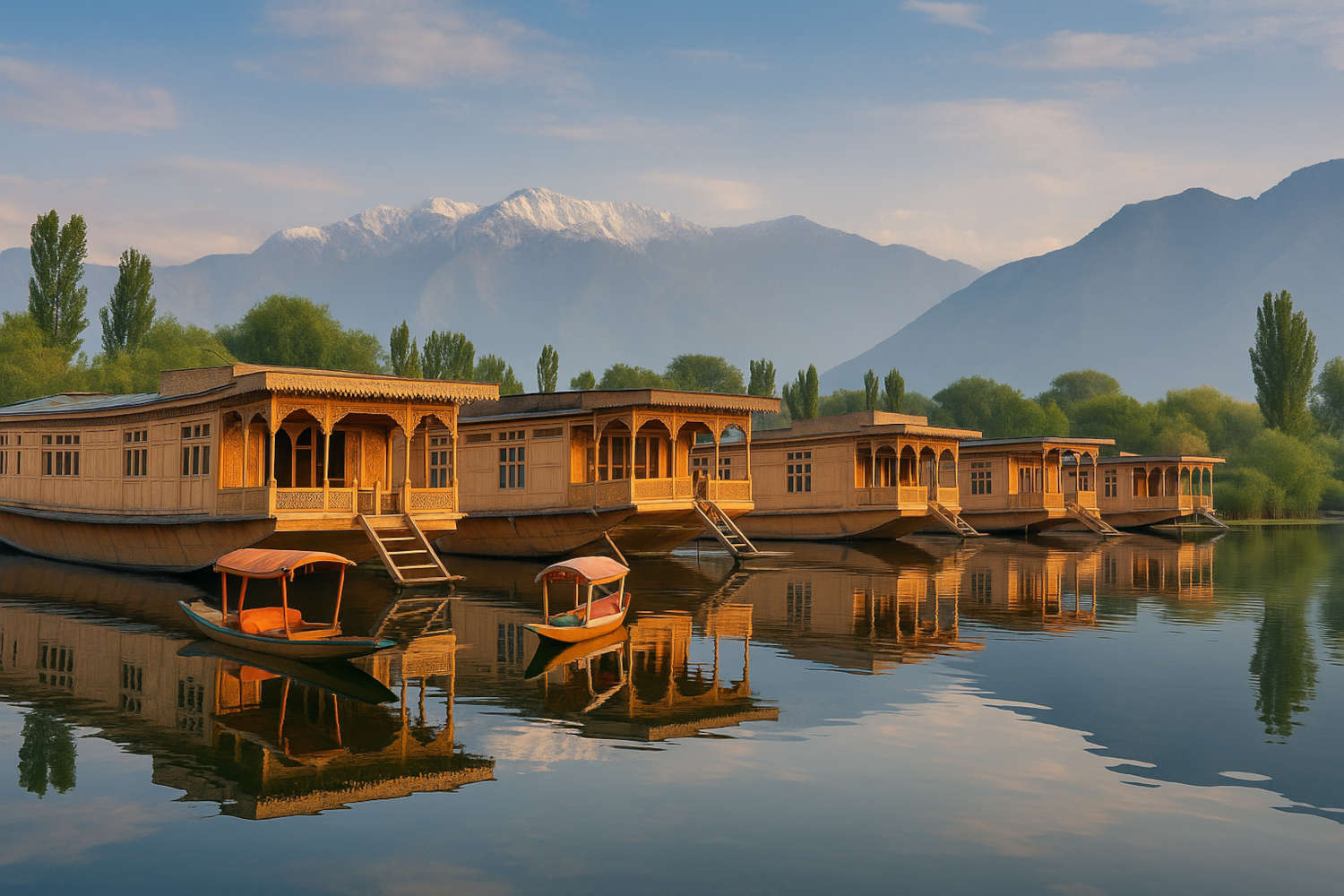 houseboats in Dal Lake